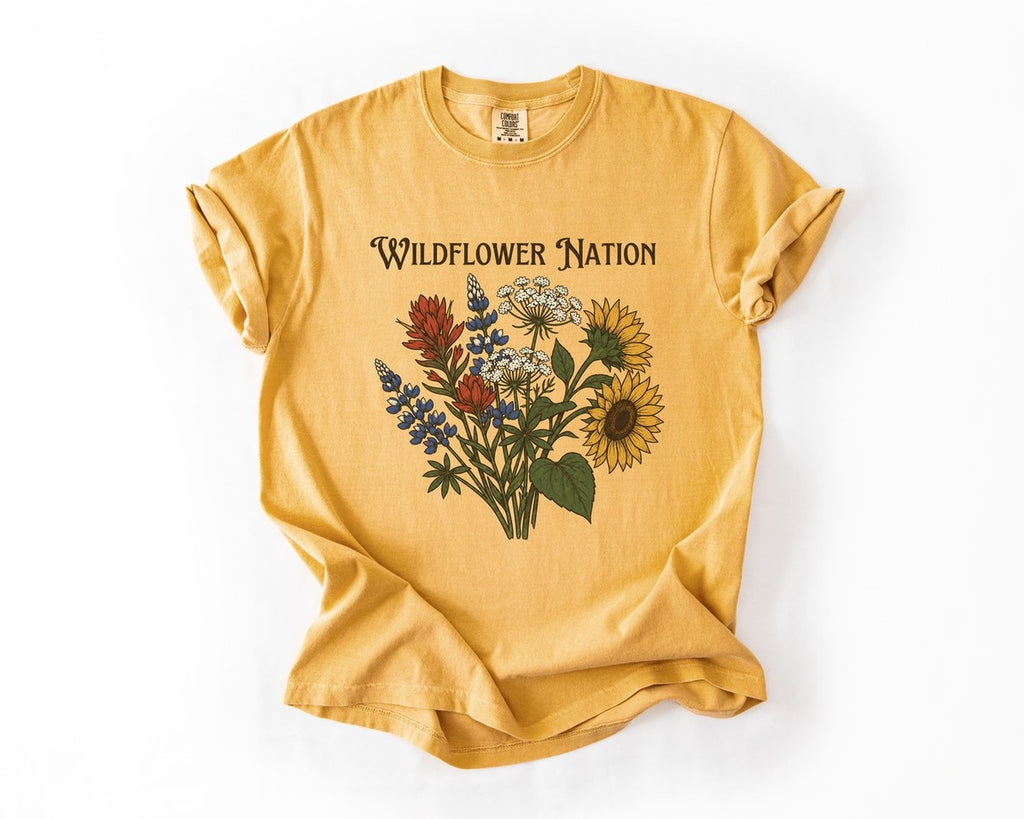 Wildflower Nation Tee - Mustard