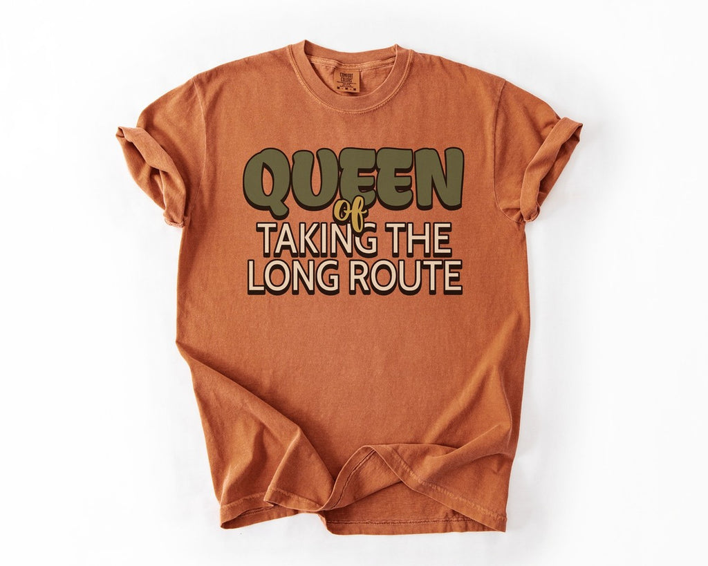 Queen of Taking the Long Route Tee - Yam