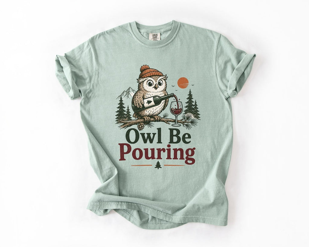 Owl Be Pouring Tee - Bay