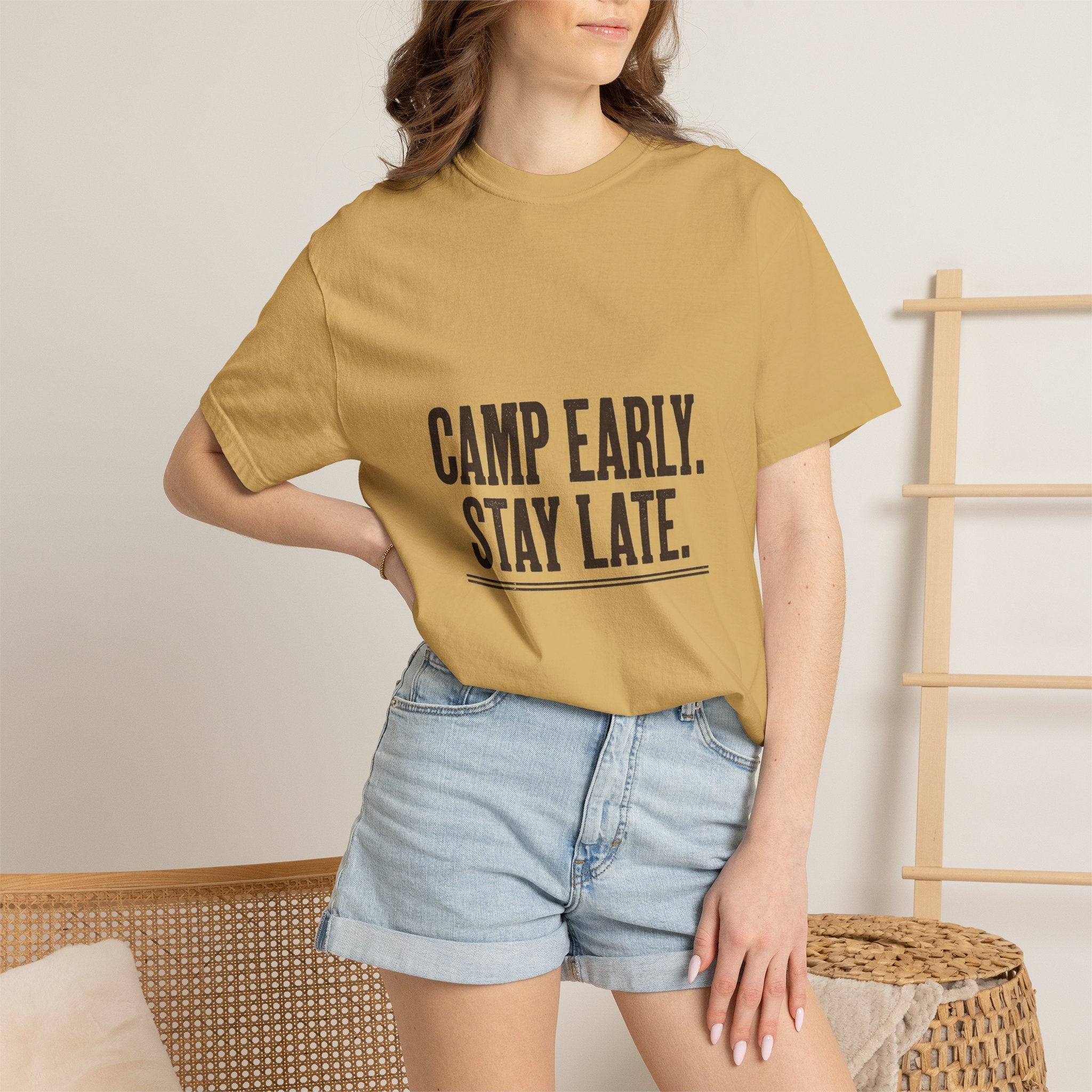 Camp Early Stay Late Tee