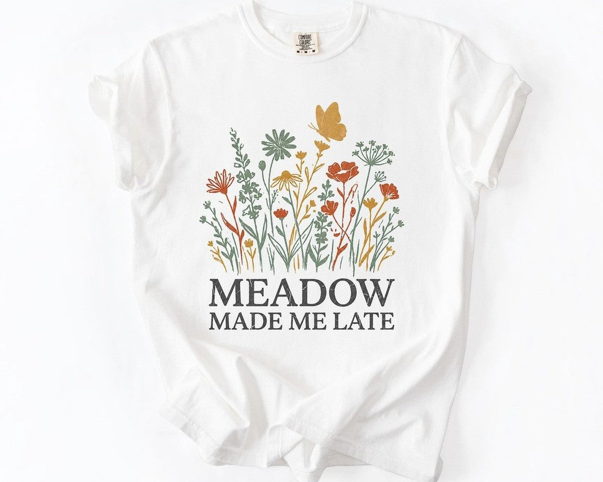 Meadow Made Me Late Tee - White