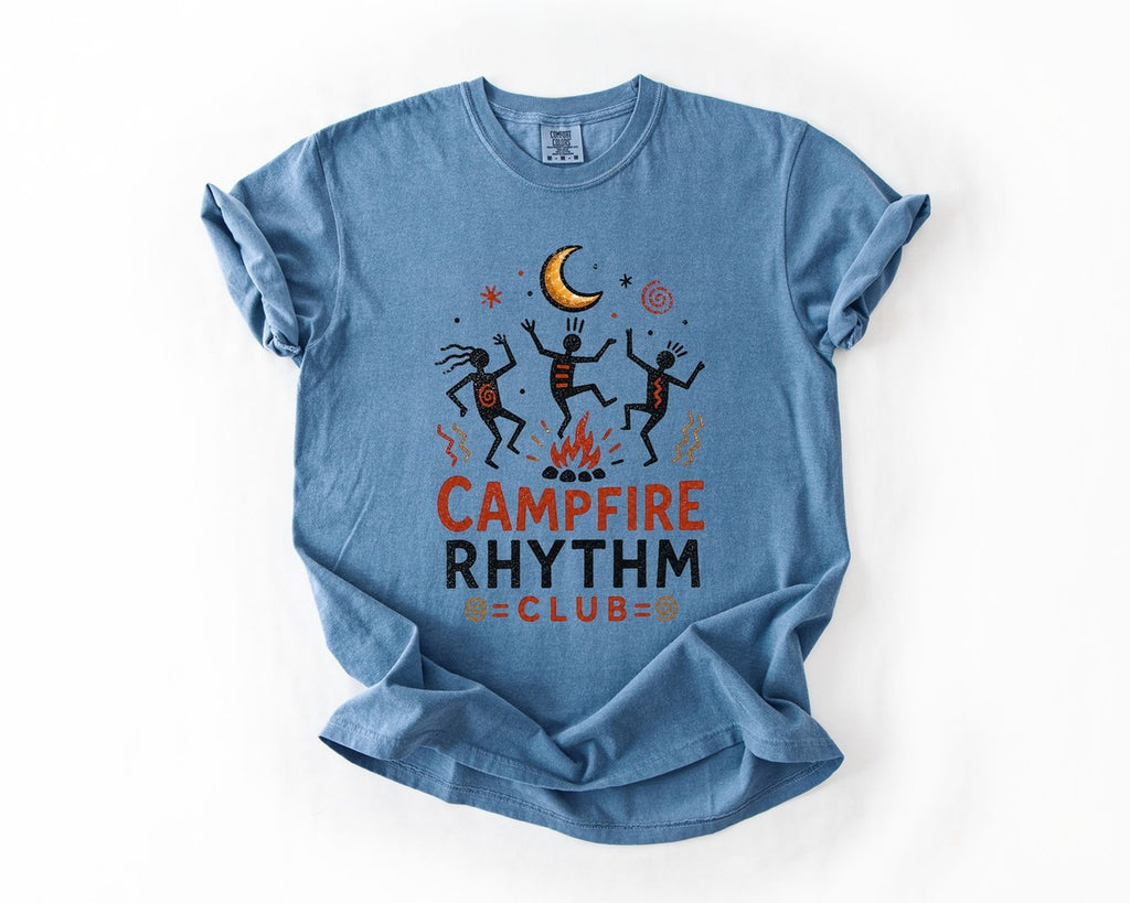 Campfire Rhythm Club Tee - Blue Jean