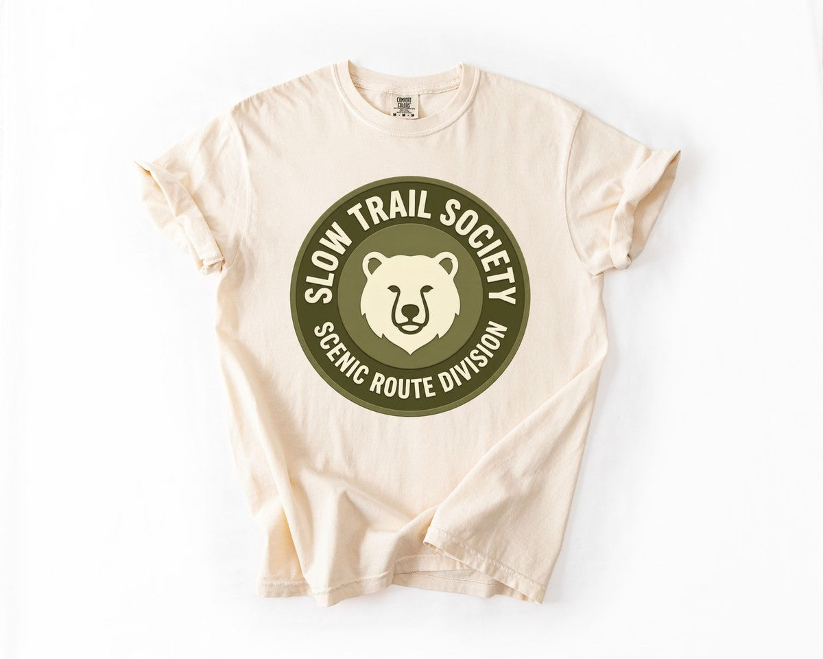 Slow Trail Society Bear Badge - Ivory
