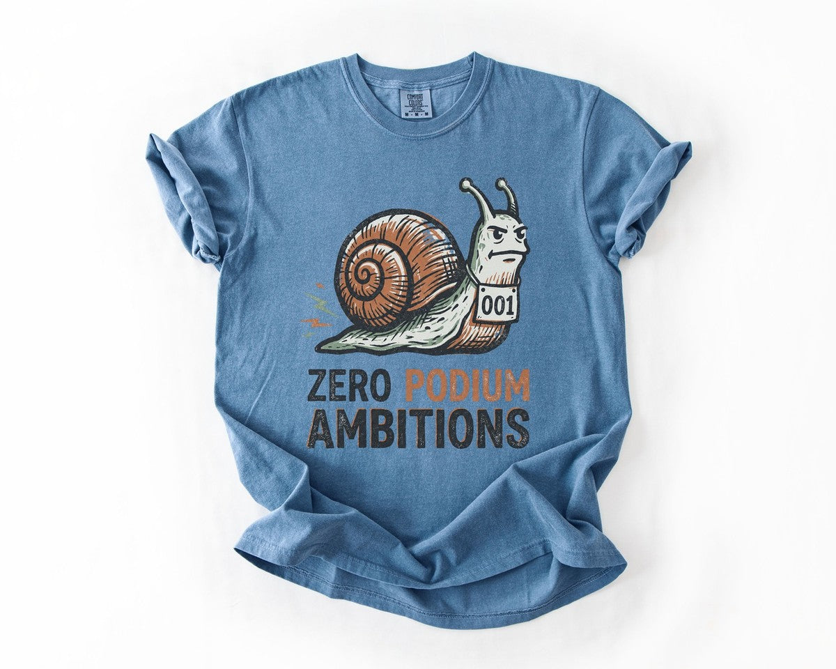 Zero Podium Ambitions Tee - Blue Jean