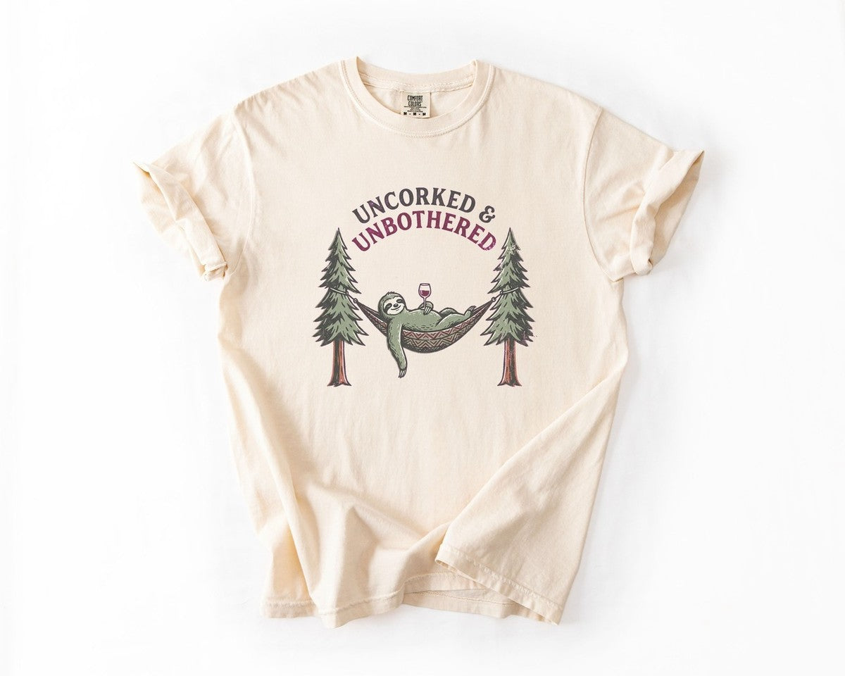 Uncorked & Unbothered Tee - Ivory