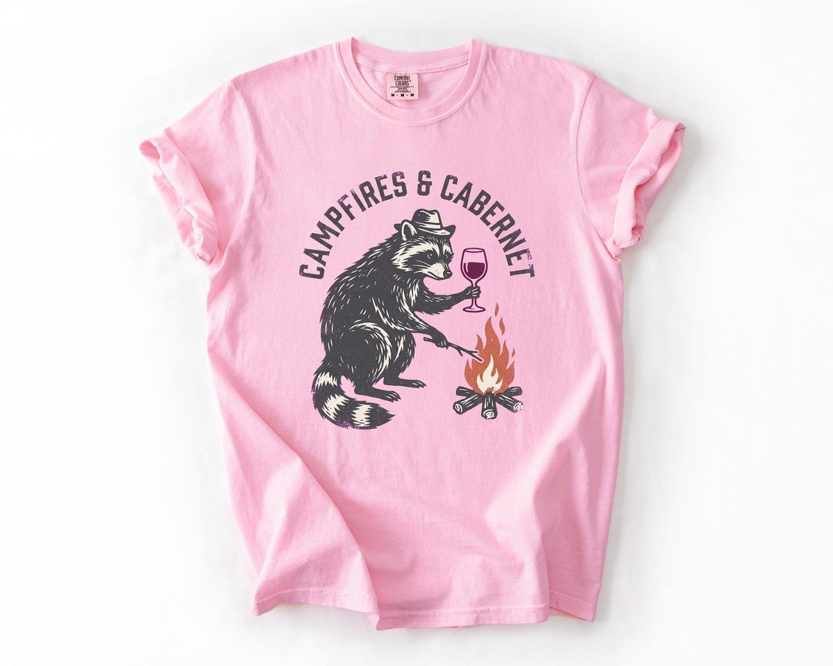 Campfires & Cabernet Tee - Blossom