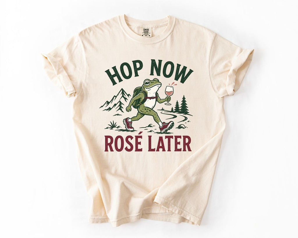 Hop Now Rose Later Tee - Ivory