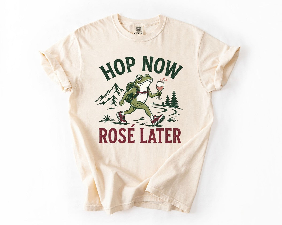 Hop Now Rose Later Tee - Ivory