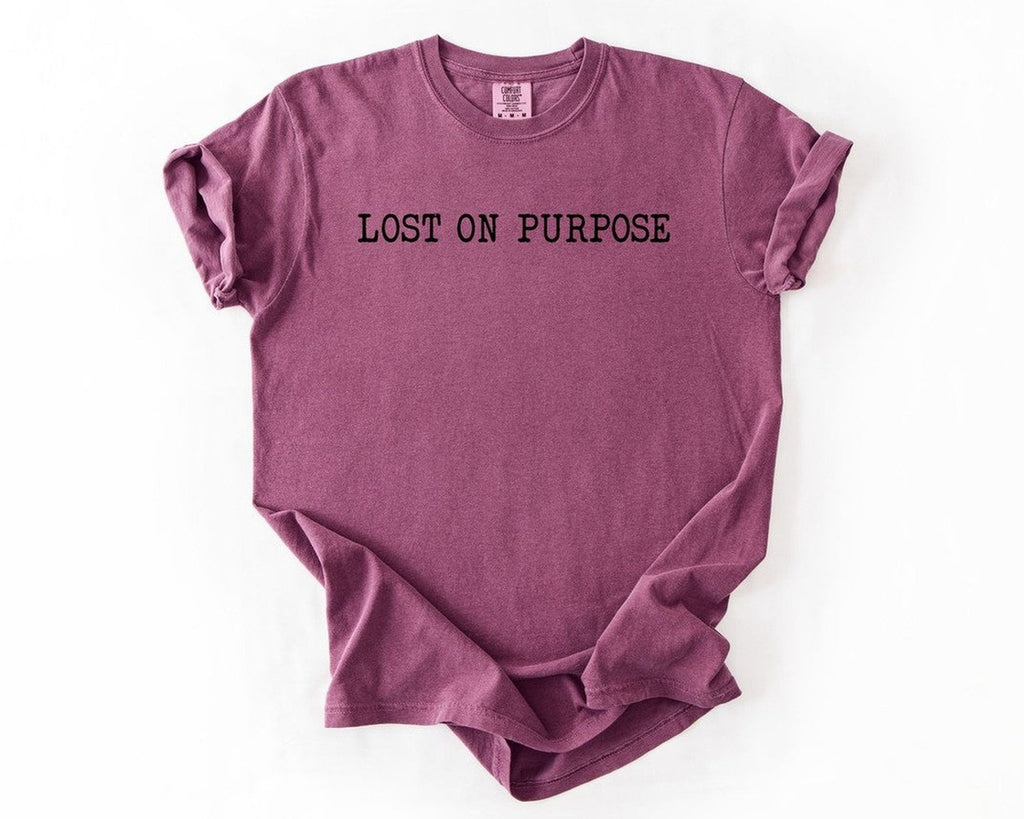 Lost On Purpose Tee - Berry