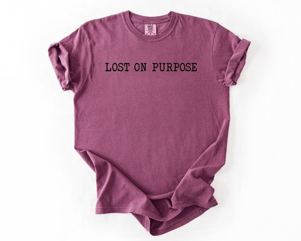 Lost On Purpose Tee - Berry