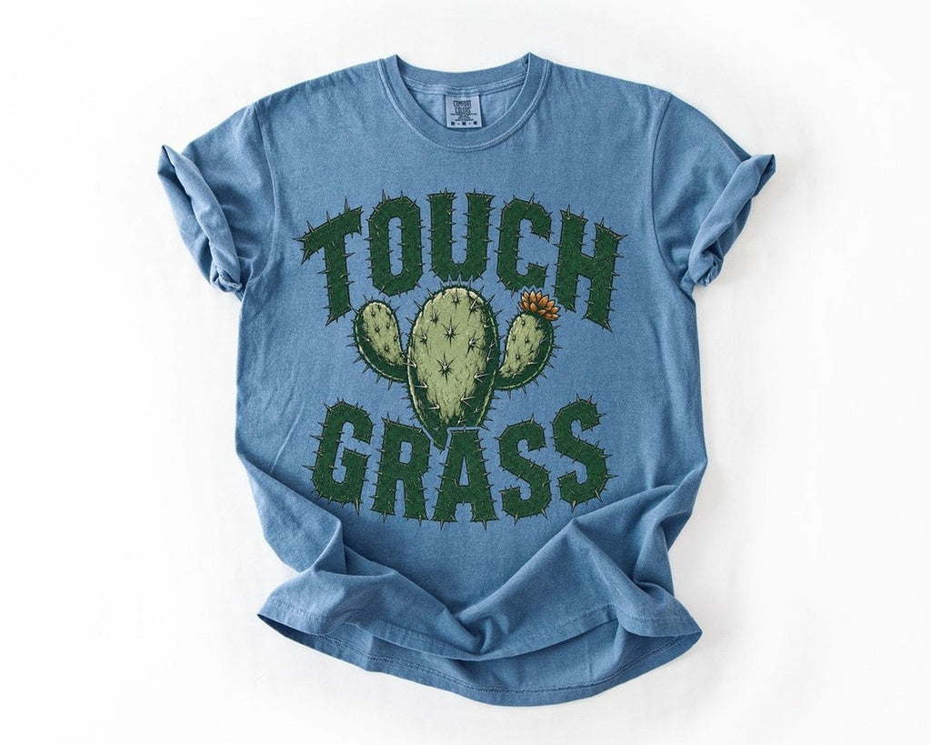 Touch Grass T-Shirt - Blue Jean