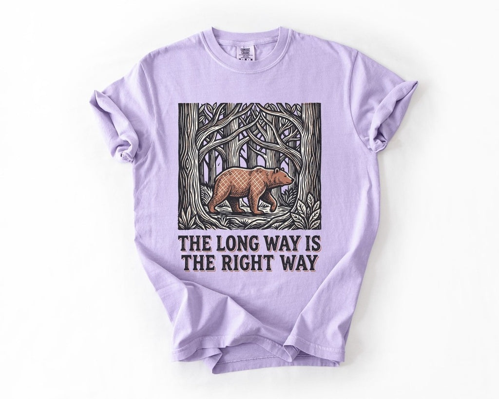 The Long Way Is The Right Way Tee - Orchid