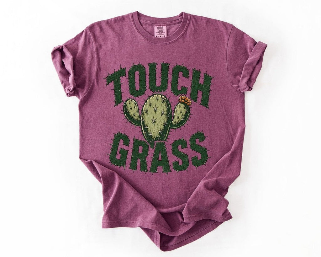 Touch Grass T-Shirt - Berry