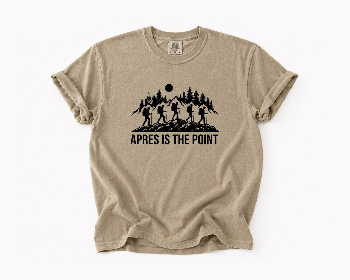 Apres Is The Point Ski T-Shirt - Khaki