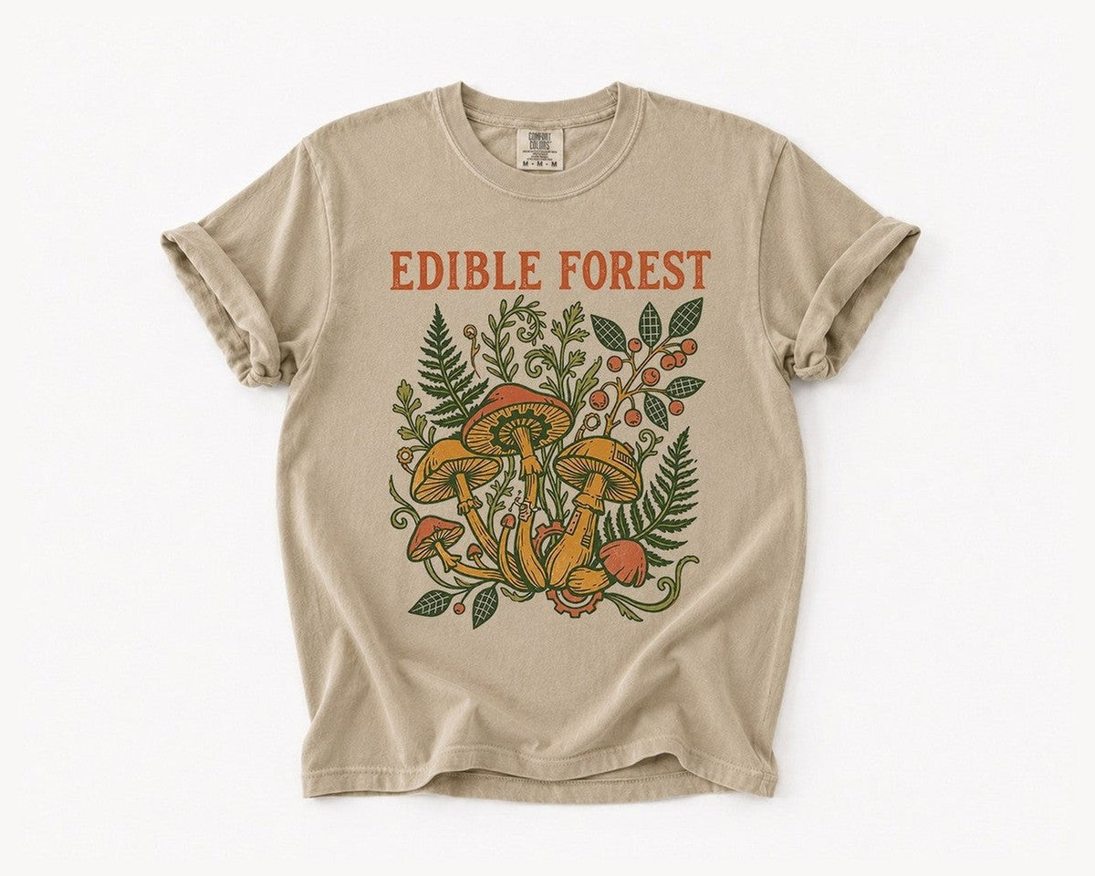 Edible Forest Tee - Khaki