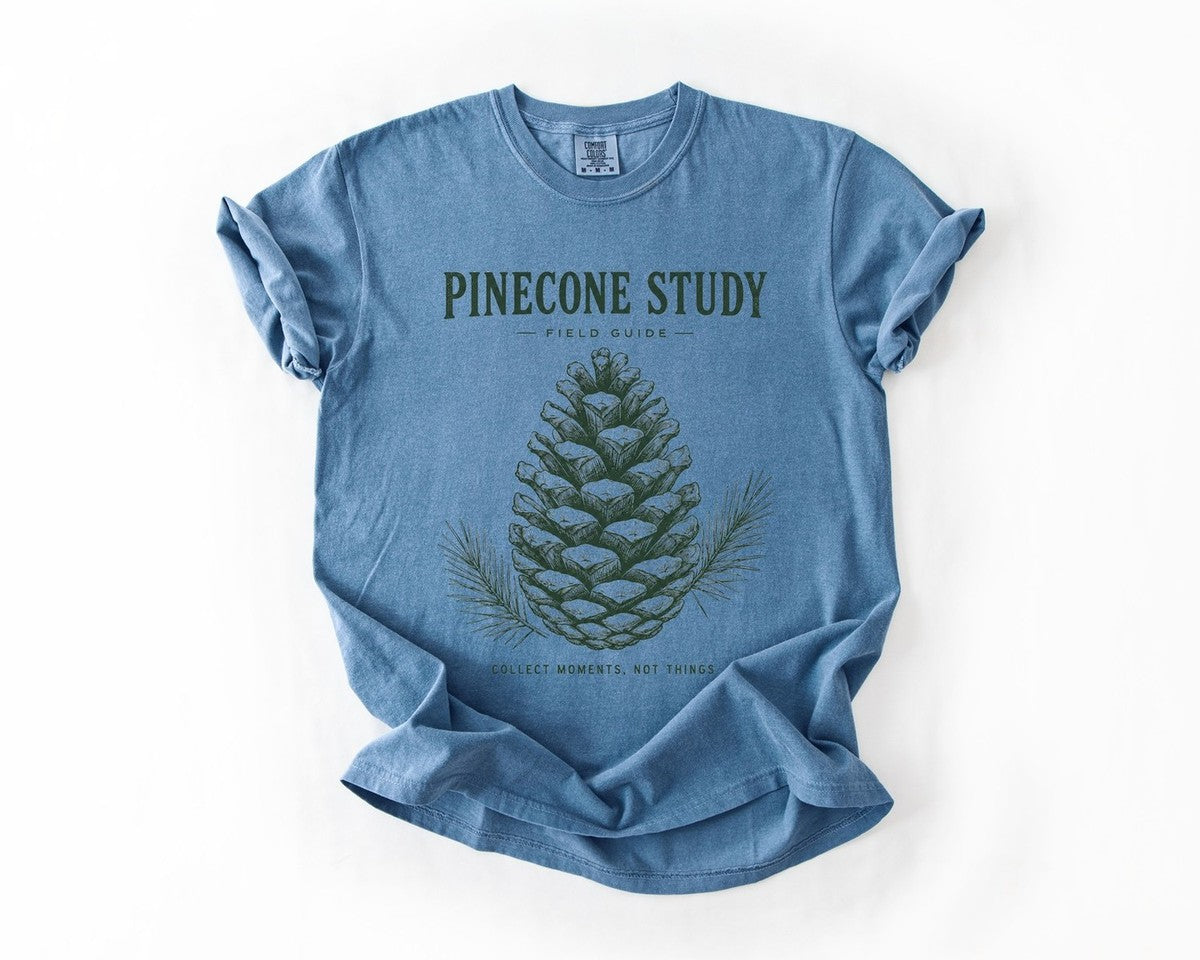 Pinecone Study Tee - Blue Jean