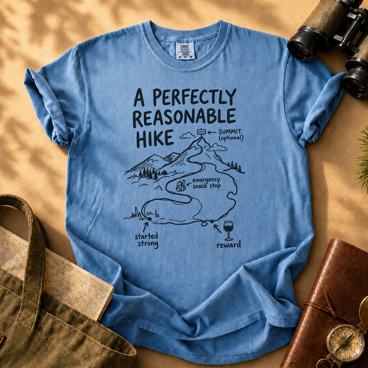 A Perfectly Reasonable Hike Tee - Blue Jean