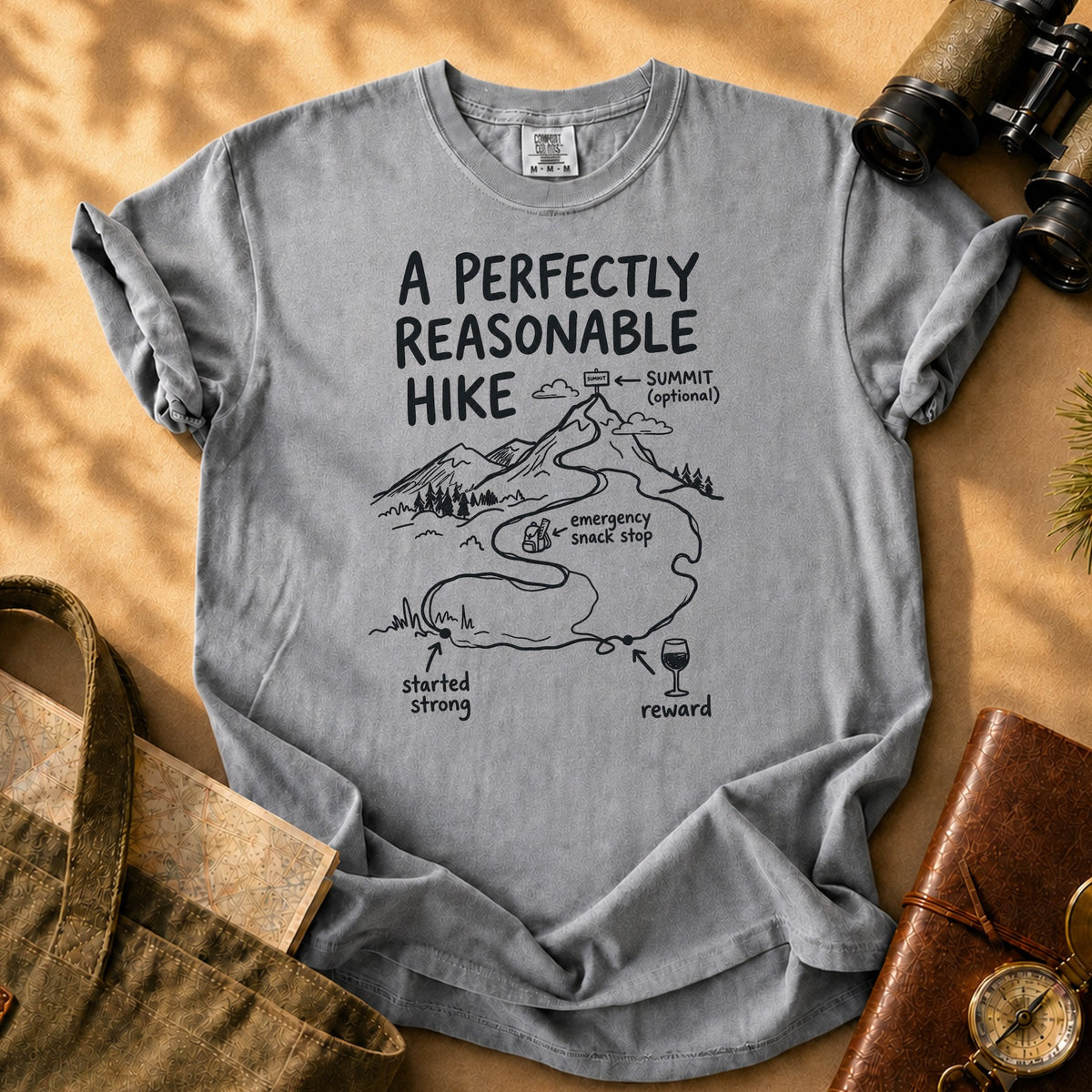 A Perfectly Reasonable Hike Tee - Grey