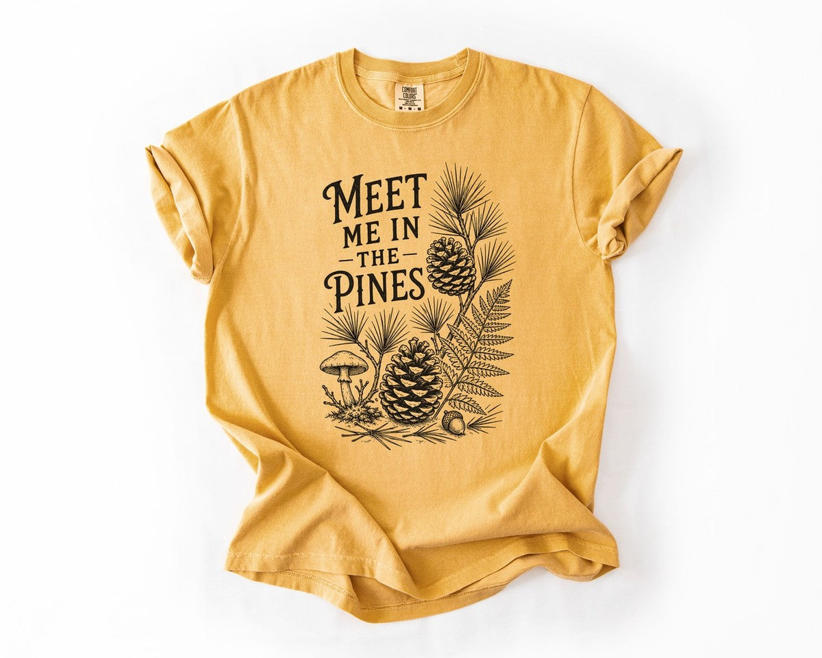 Meet Me In The Pines T-Shirt - Mustard