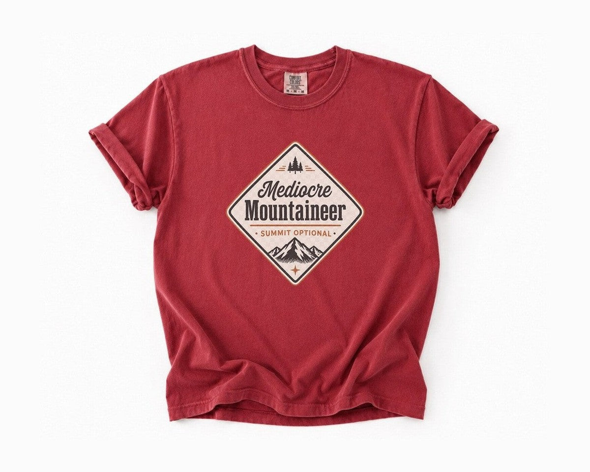 Mediocre Mountaineer T-Shirt - Brick