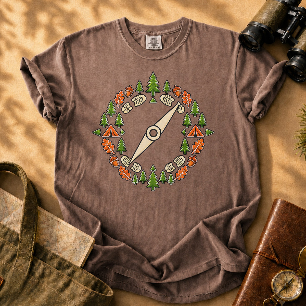 Adventure Compass Tee - Espresso