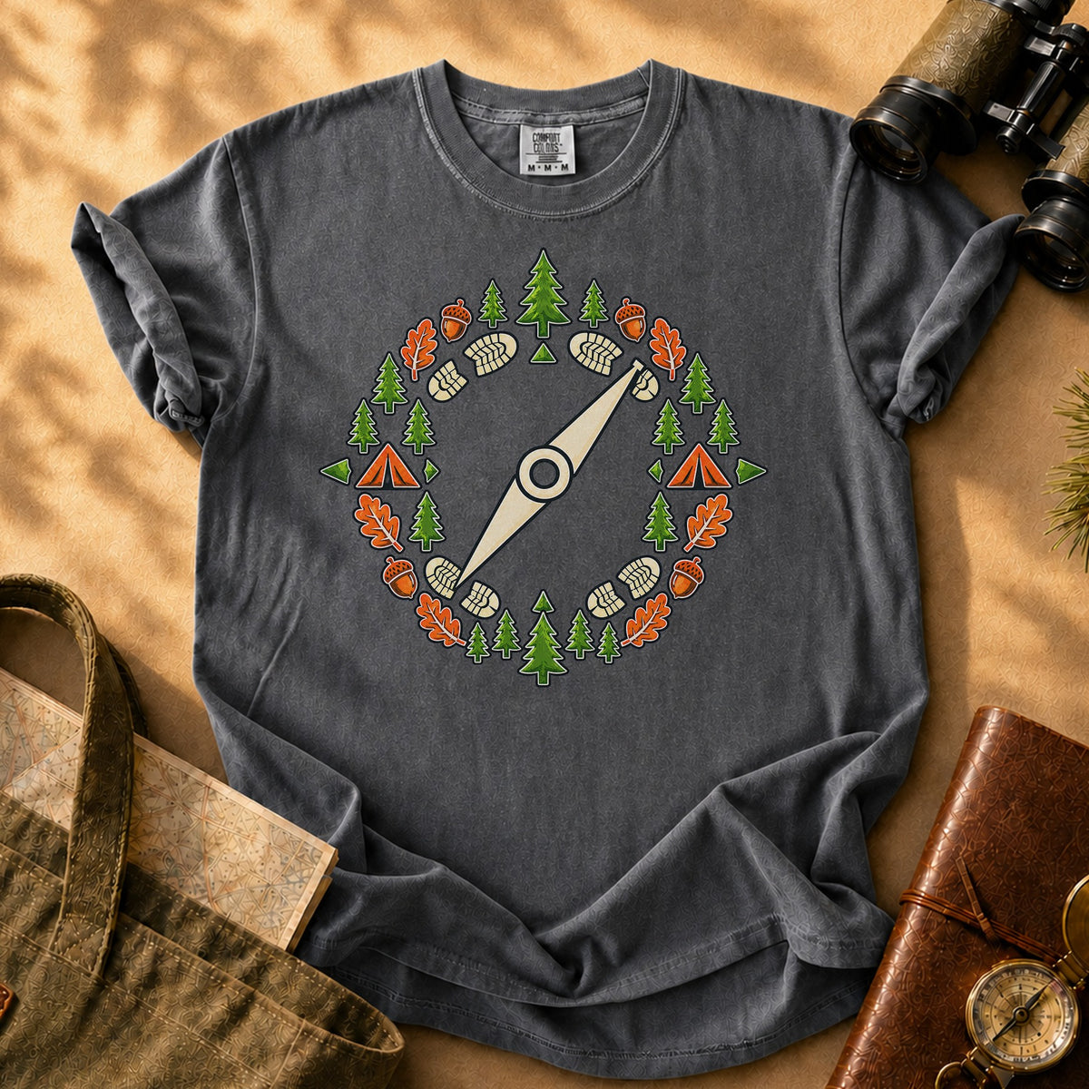Adventure Compass Tee - Pepper