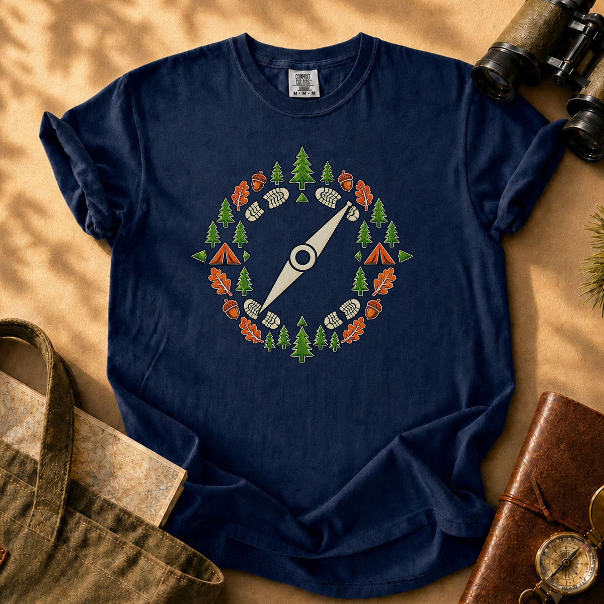 Adventure Compass Tee - True Navy