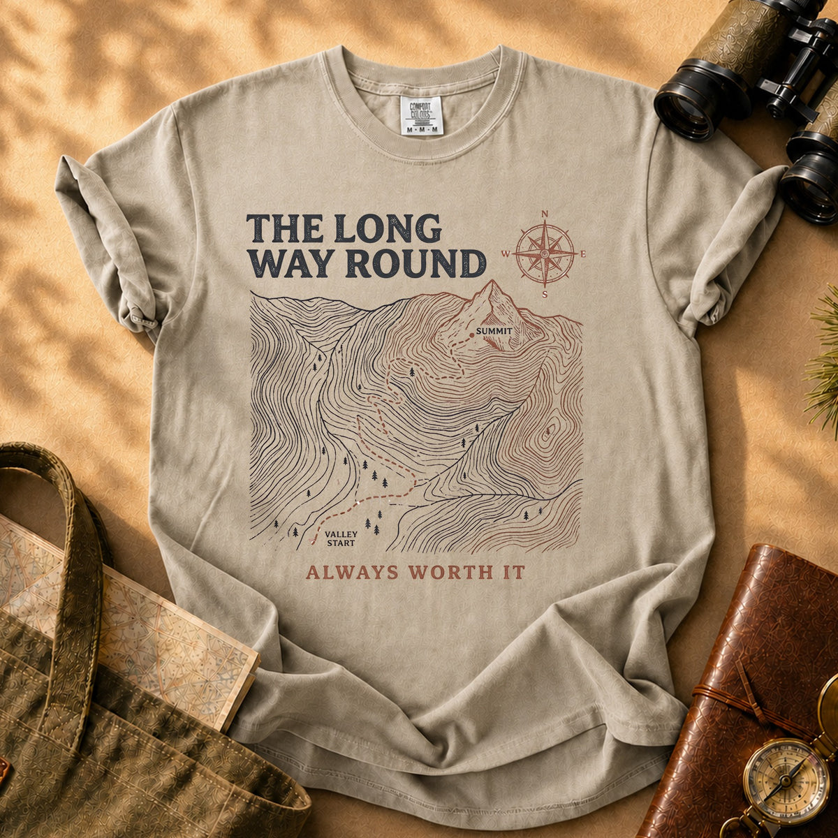 Adventure Map Tee - Khaki
