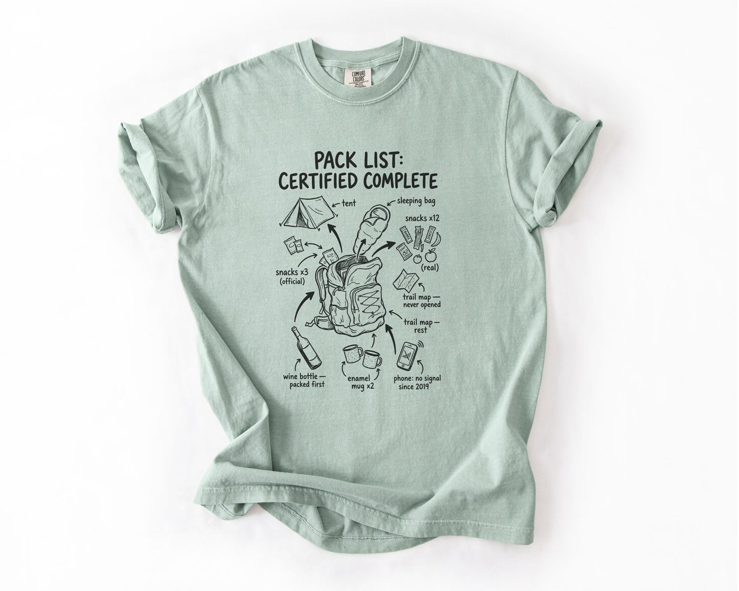 Adventure Pack List T-Shirt - Bay