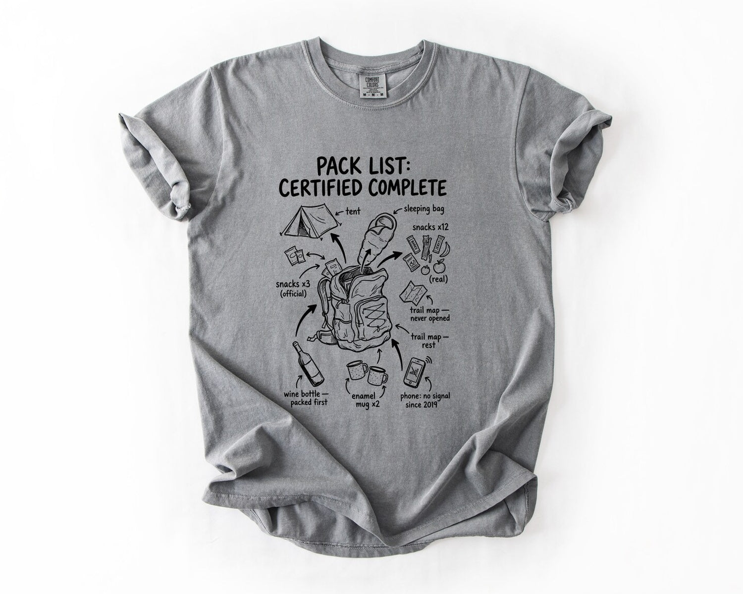 Adventure Pack List T-Shirt - Grey