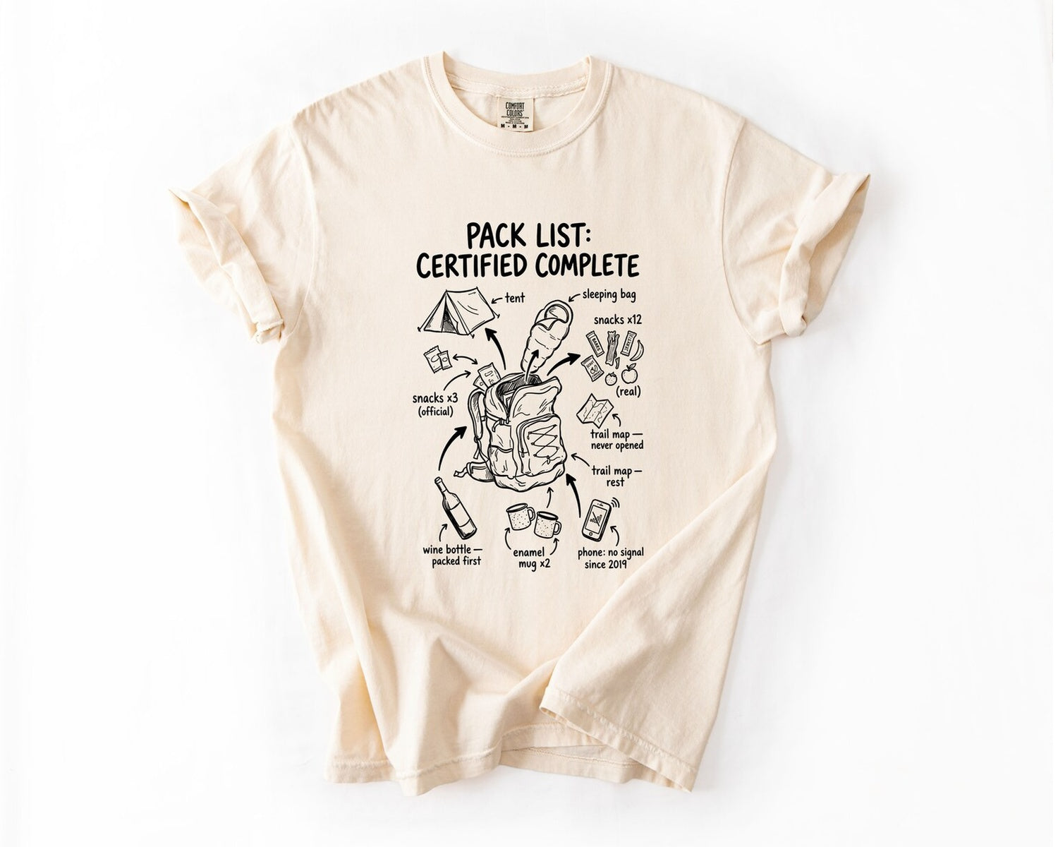 Adventure Pack List T-Shirt - Ivory