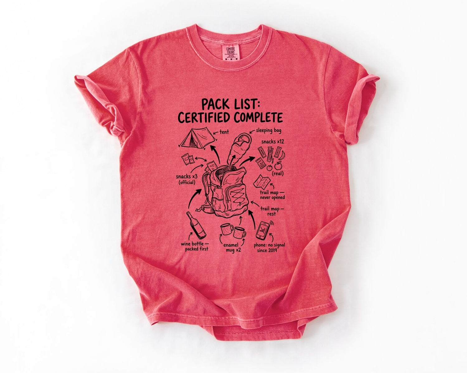 Adventure Pack List T-Shirt - Watermelon
