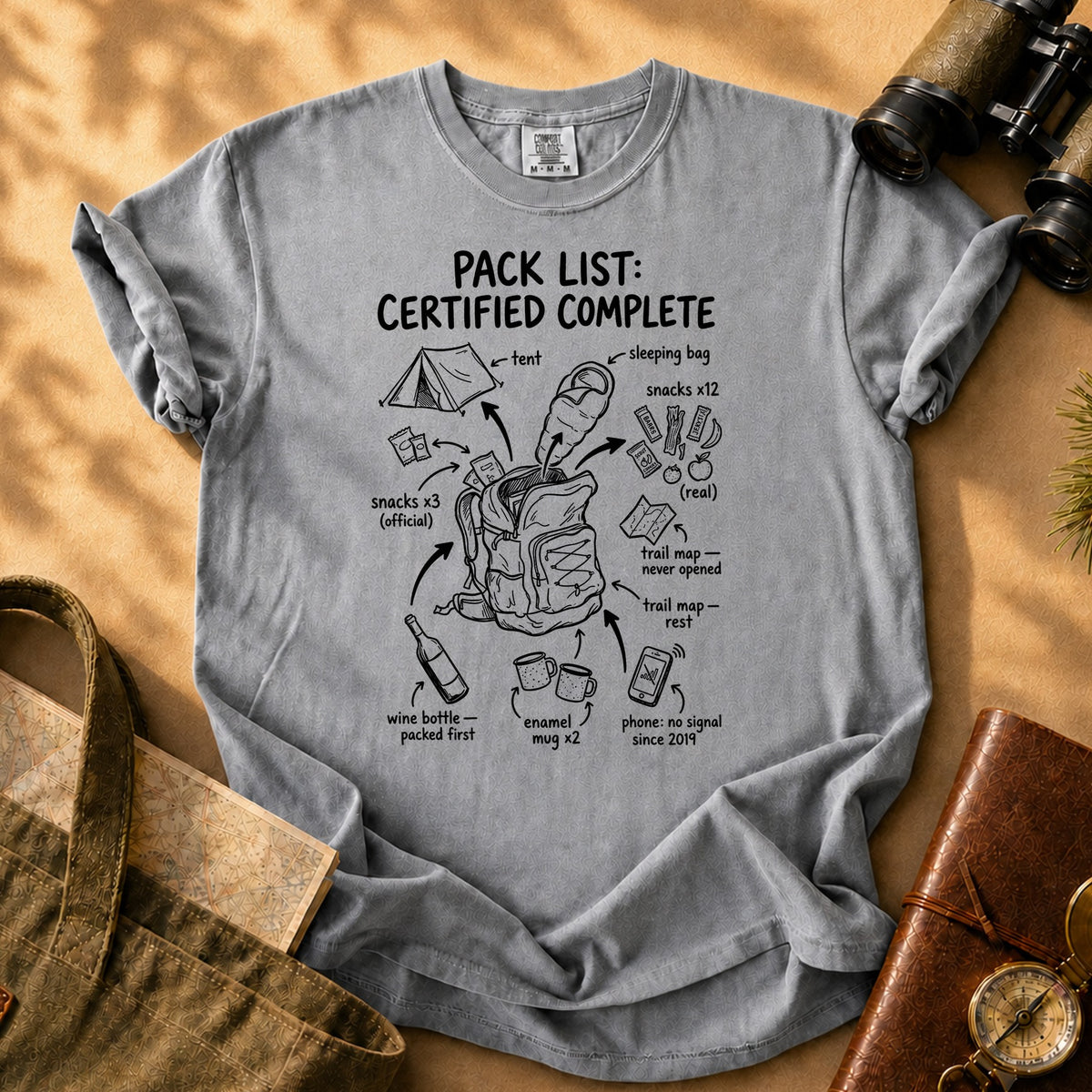 Adventure Pack List Tee - Grey