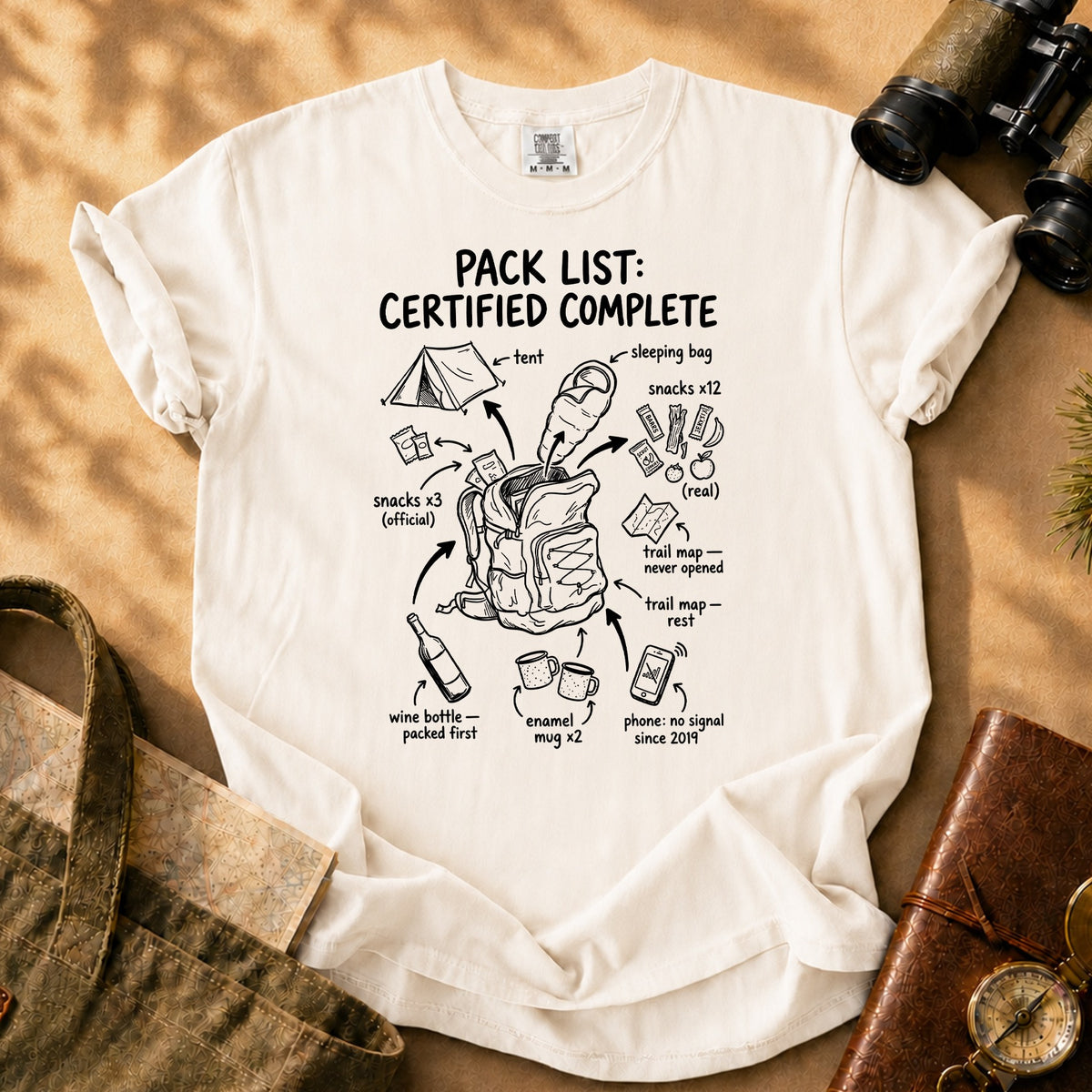 Adventure Pack List Tee - Ivory