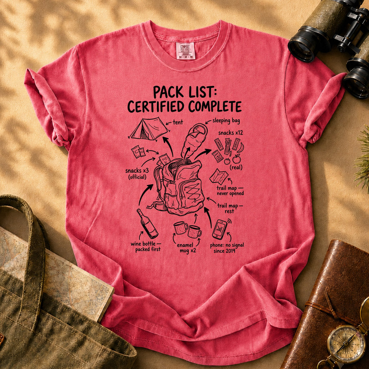 Adventure Pack List Tee - Watermelon