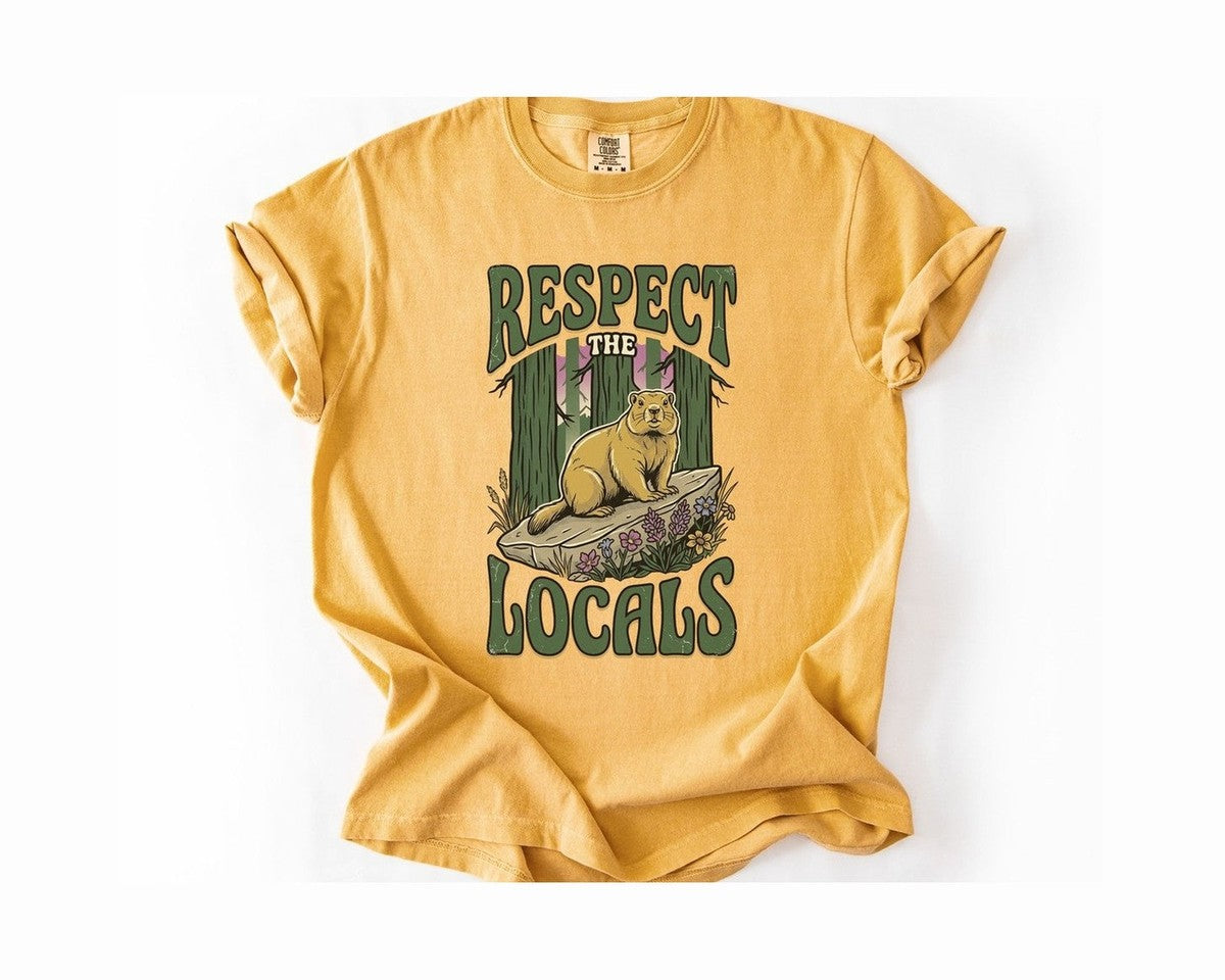 Respect the Locals T-Shirt - Mustard