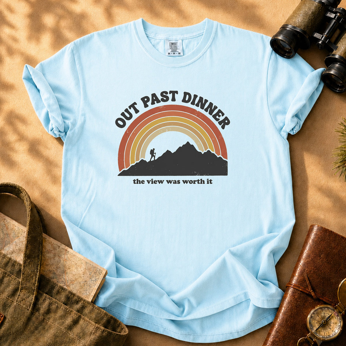 Out Past Dinner Tee - Chambray