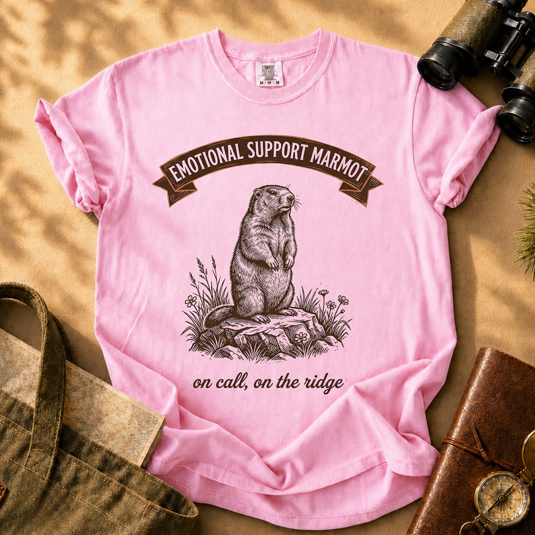 Emotional Support Marmot Tee - Blossom