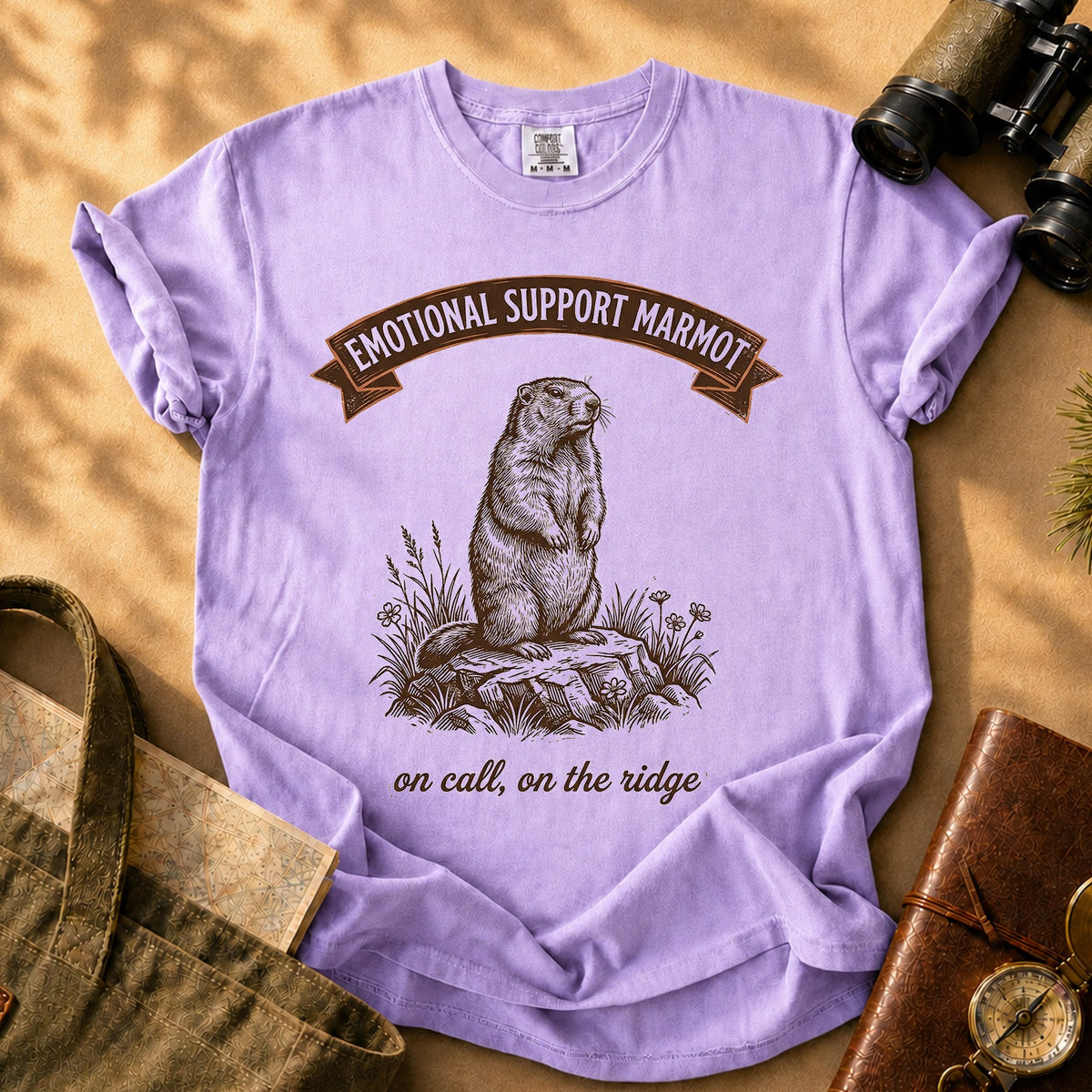 Emotional Support Marmot Tee - Orchid