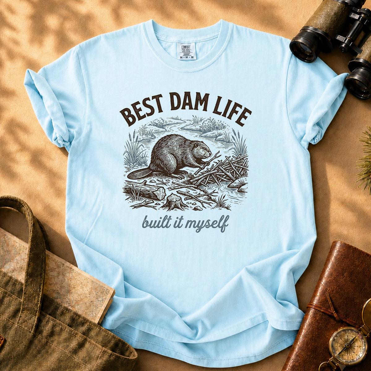 Best Dam Life Tee - Chambray