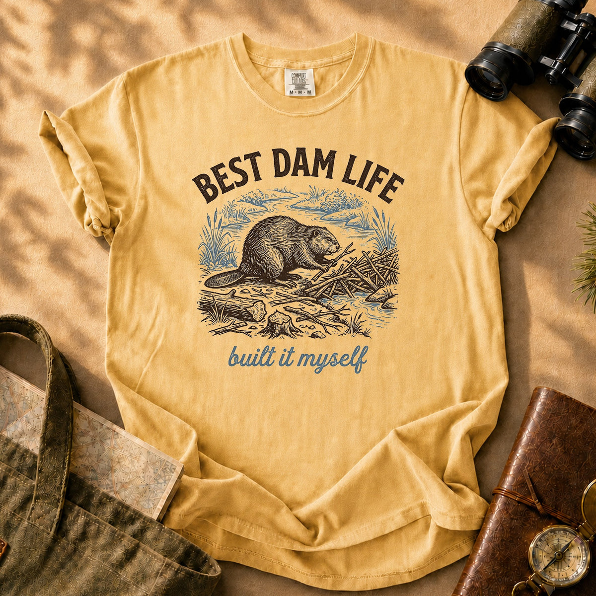 Best Dam Life Tee - Mustard