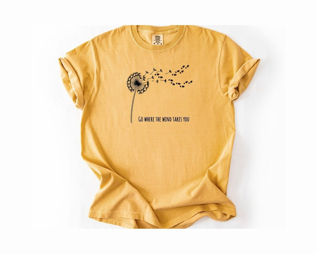 Dandelion Wishes T-Shirt - Mustard