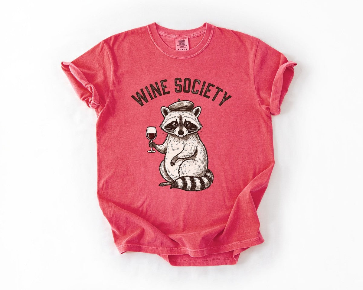 Wine Society Beret Tee - Watermelon