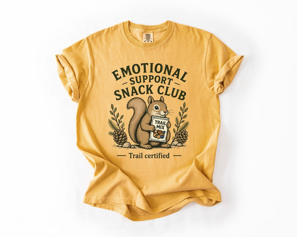 Emotional Support Snack Club Tee - Mustard
