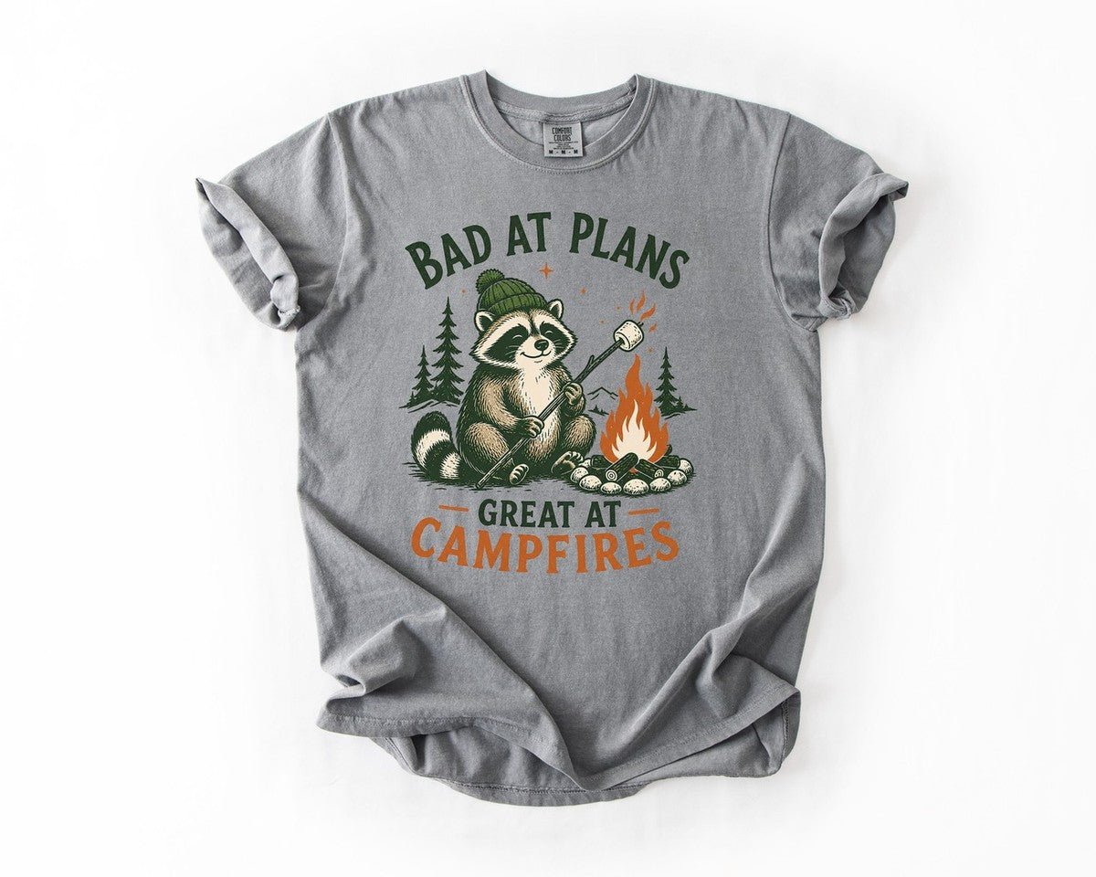 Bad at Plans Great at Campfires - Grey