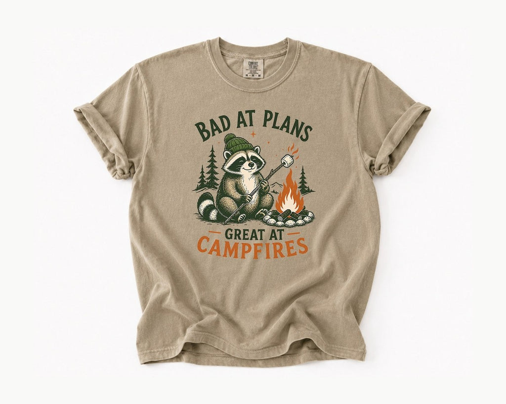 Bad at Plans Great at Campfires - Khaki