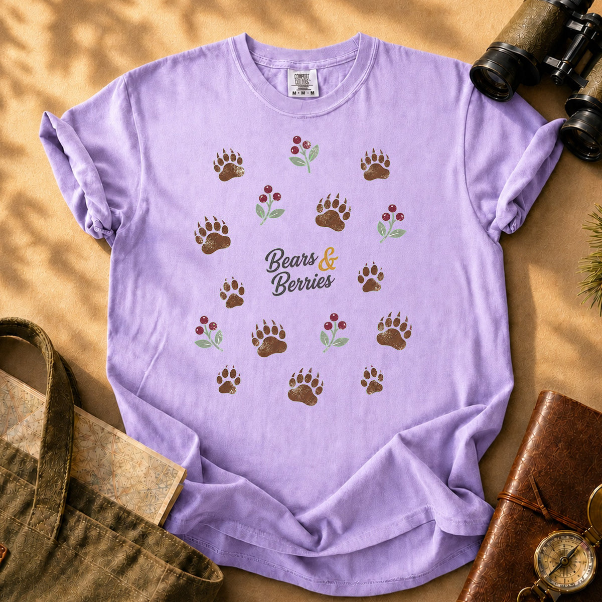 Bears & Berries Tee - Orchid