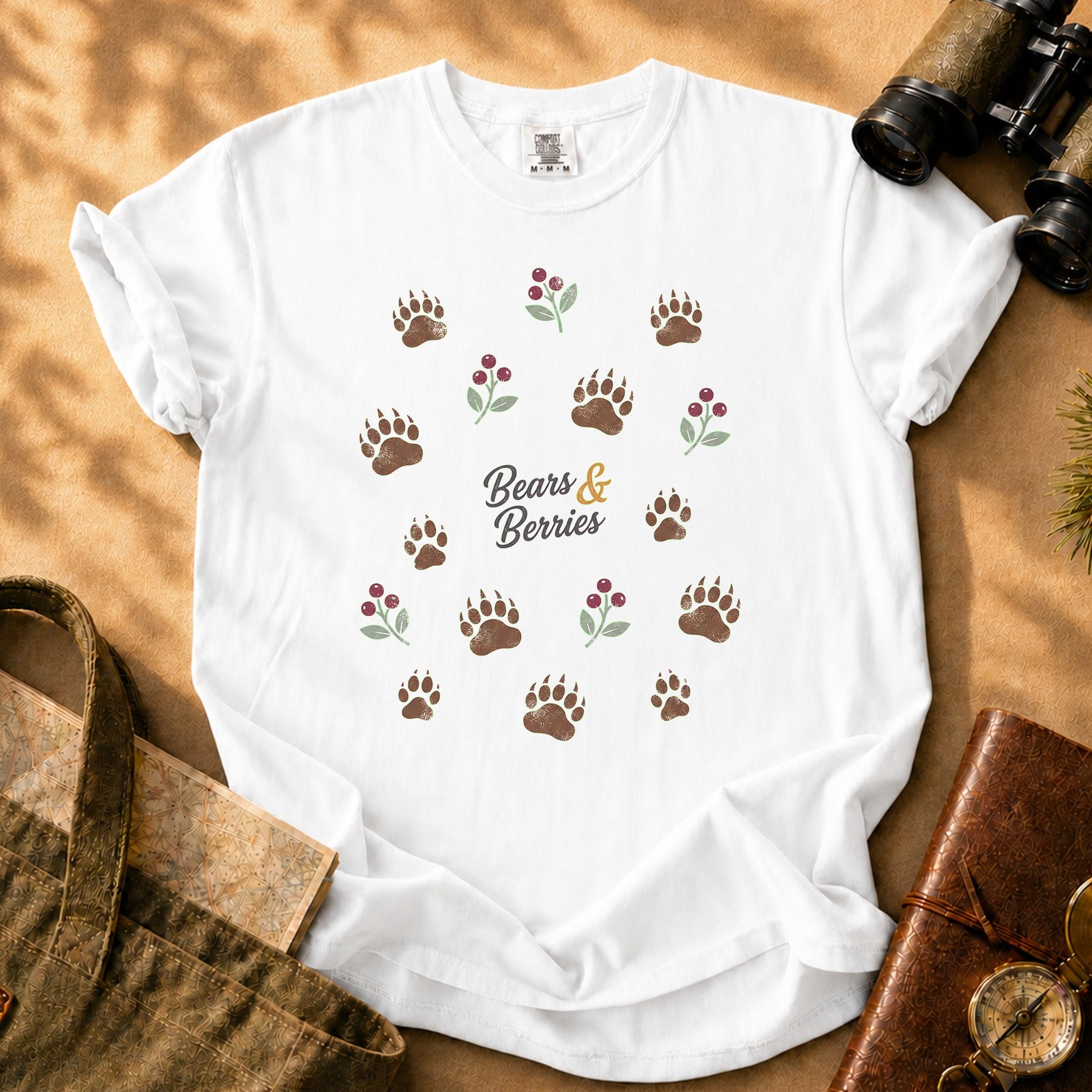 Bears & Berries Tee - White