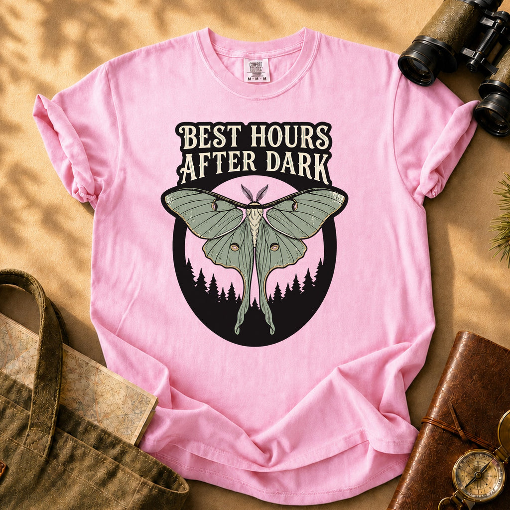 Best Hours After Dark Moth Tee - Blossom