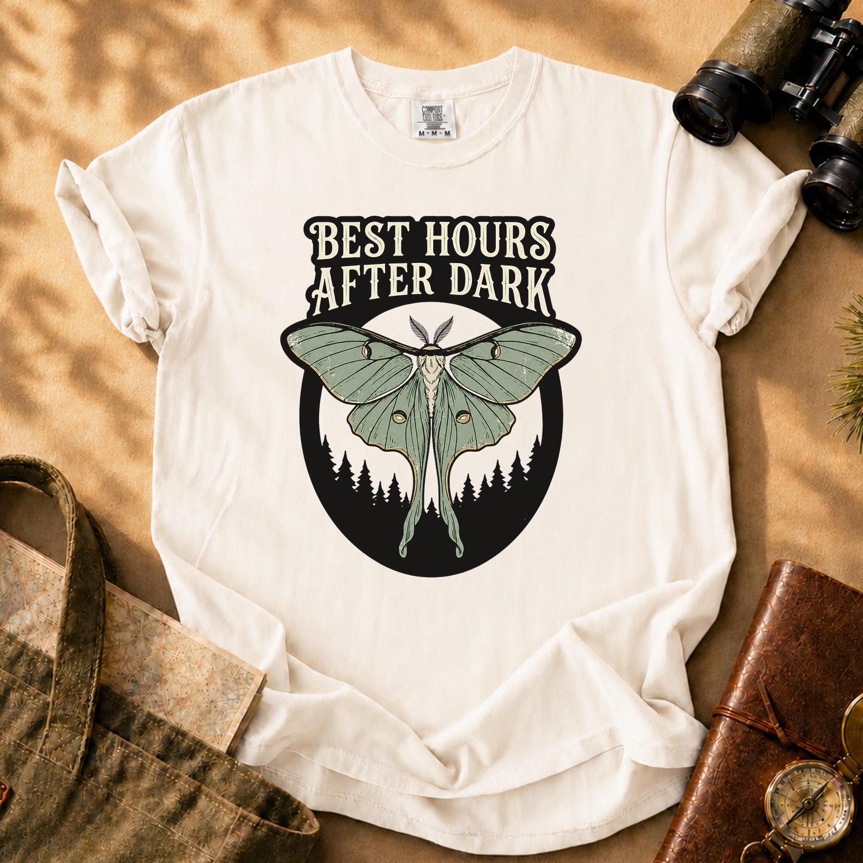 Best Hours After Dark Moth Tee - Ivory